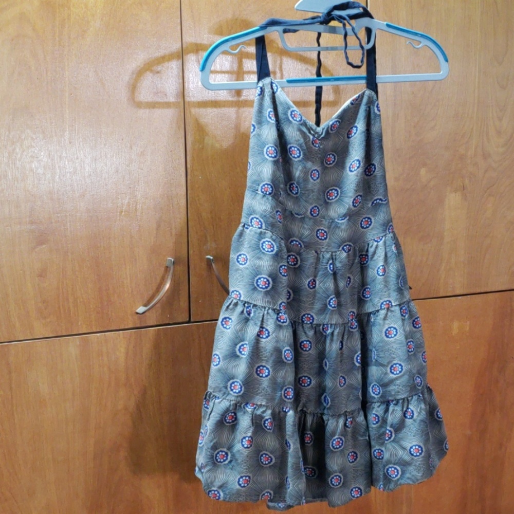 Free People summer halter dress w/flouncy skirt
